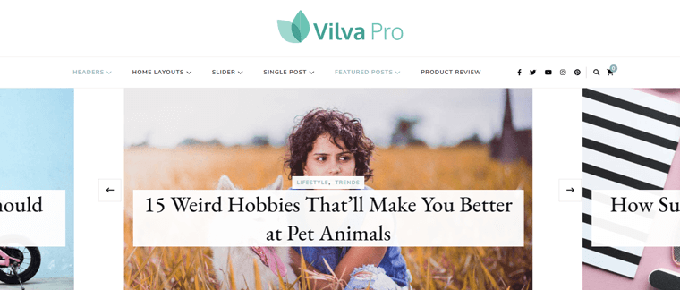 ธีมนิตยสาร Vilva Pro WordPress