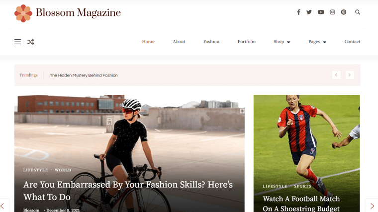 WordPress тема Blossom Magazine Pro