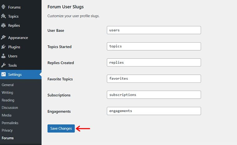 Fare clic sull'opzione Salva modifiche