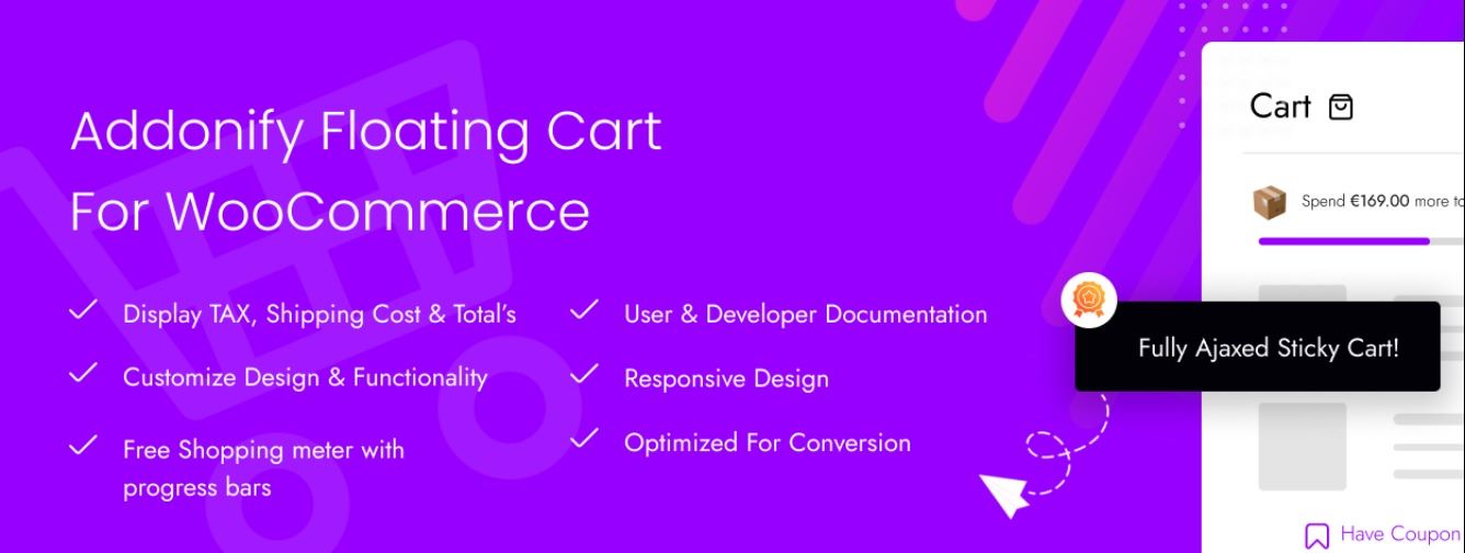 Addonify Floating Cart: WooCommerce 用のサイド カート プラグイン 