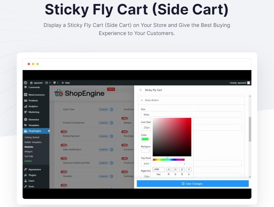 ShopEngine: ปลั๊กอินรถเข็นด้านข้างสำหรับ WooCommerce 