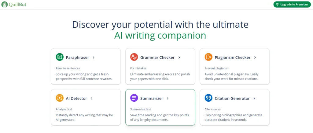 Quillbot | Herramientas de revisión gramatical