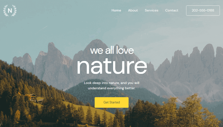 Tema de naturaleza de WordPress de Astra