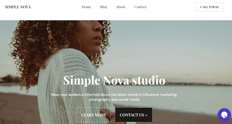 シンプルな Nova Nature WordPress テーマ