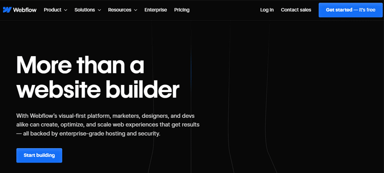 เครื่องมือสร้างเว็บไซต์ Webflow