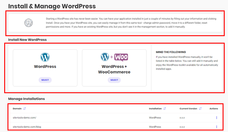 أداة SiteGround لتثبيت وإدارة WordPress