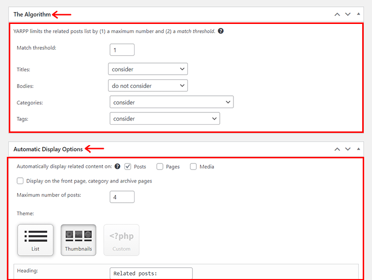 Configurer les paramètres un par un