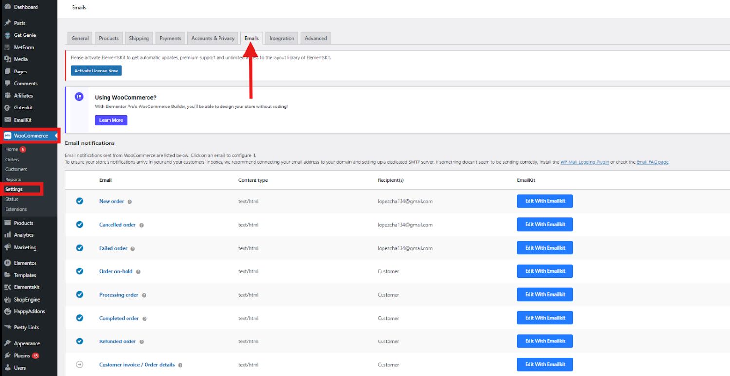 Ustawienia globalne WooCommerce