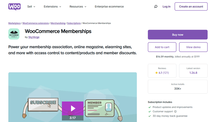 Adhésion à WooCommerce