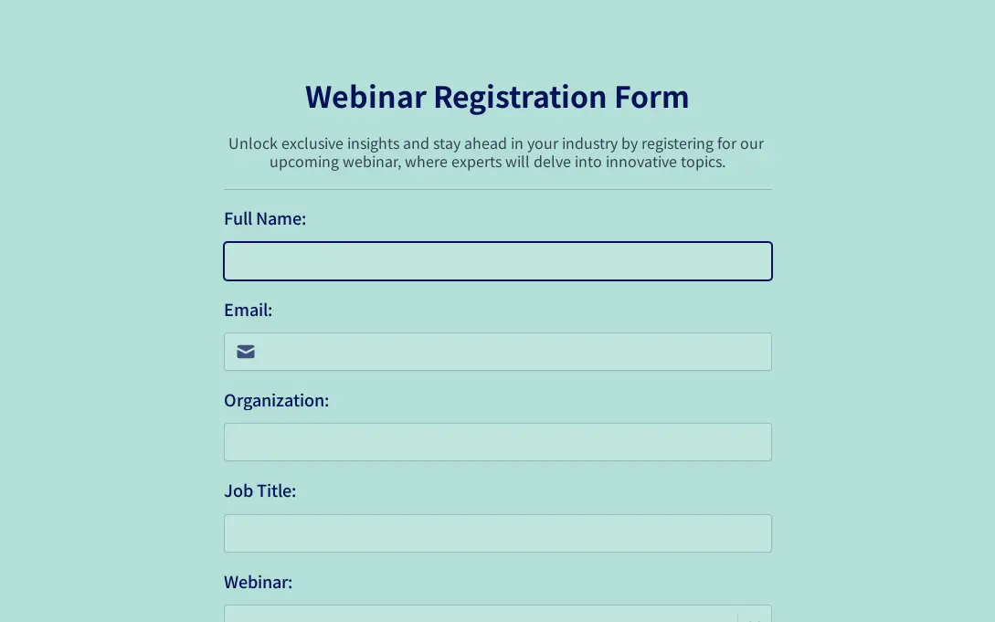 Registrazione al webinar