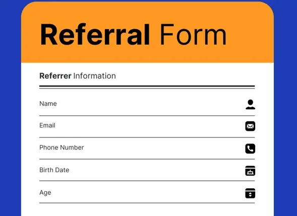 Formularios de clientes potenciales de referencia