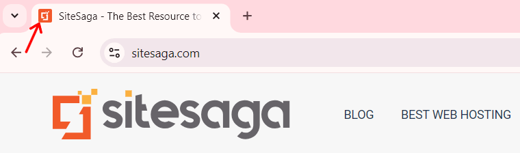 Favicon ในแท็บเว็บเบราว์เซอร์