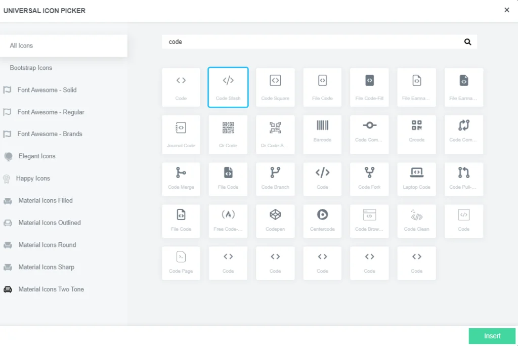 Universeller Icon-Picker