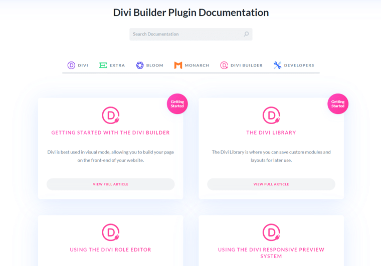 Divi Builder プラグインのドキュメントの概要