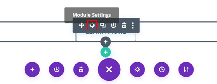  ボタンをクリックしてモジュール設定にアクセスします