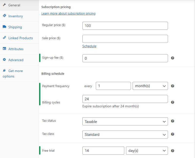 Assinaturas - configurações para pagamentos recorrentes