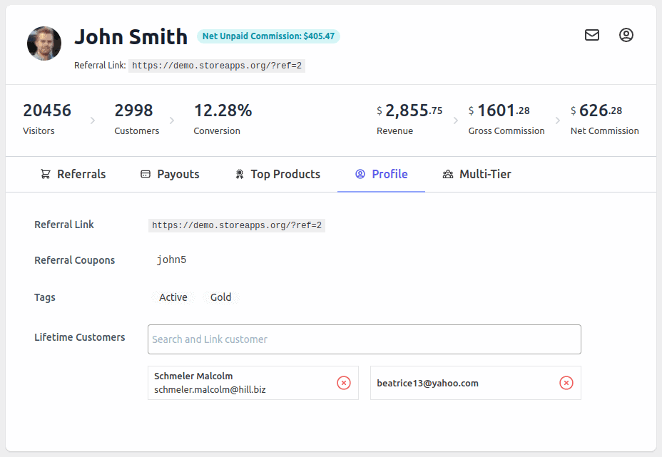 automatizar la comisión de por vida del programa de afiliados de WooCommerce