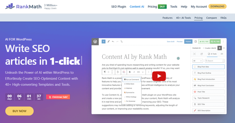 Treść AI według Rank Math