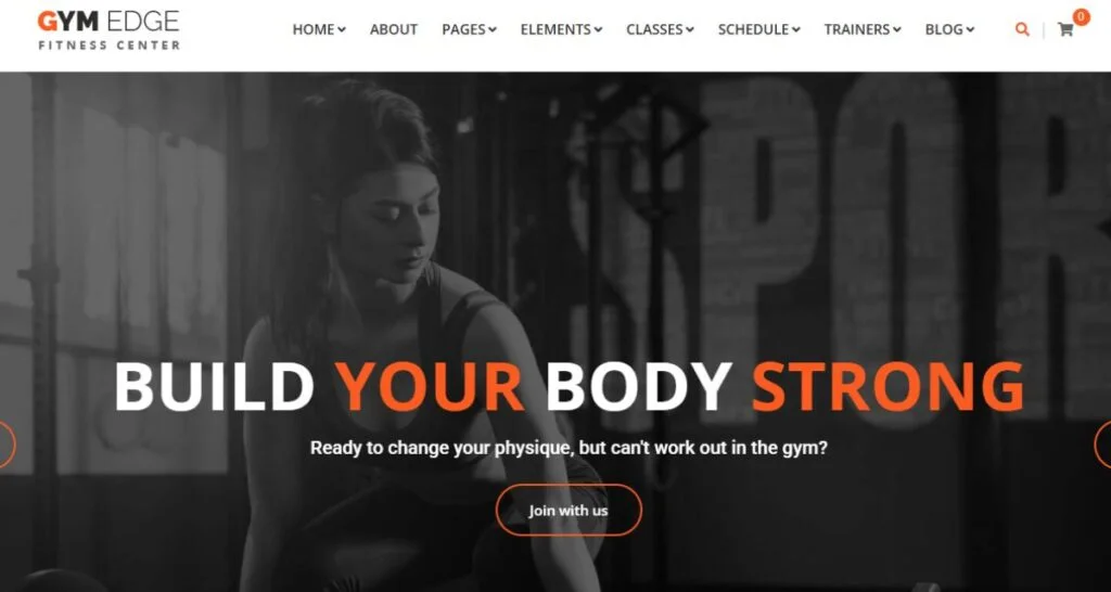 Tema WordPress de fitness de gimnastică