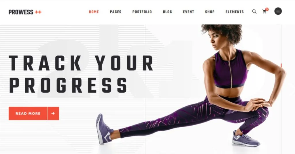 Tema WP Prowess pentru industria de fitness