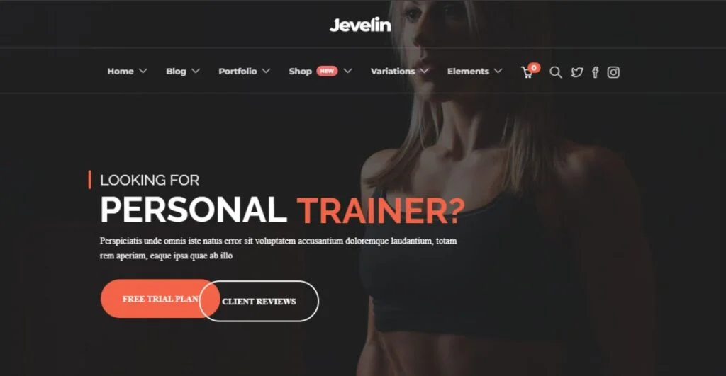 Jevelin WP Fitness WP teması