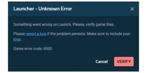 ¿Qué es el código de error de Star Citizen 6000?