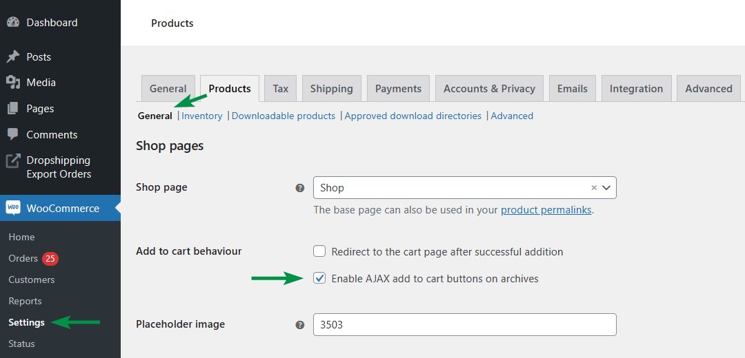 Ajouter au comportement du panier dans WooCommerce - Activer Ajax sur les archives