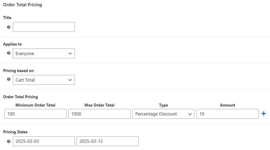 Opsi diskon waktu terbatas dengan harga fleksibel wooCommerce