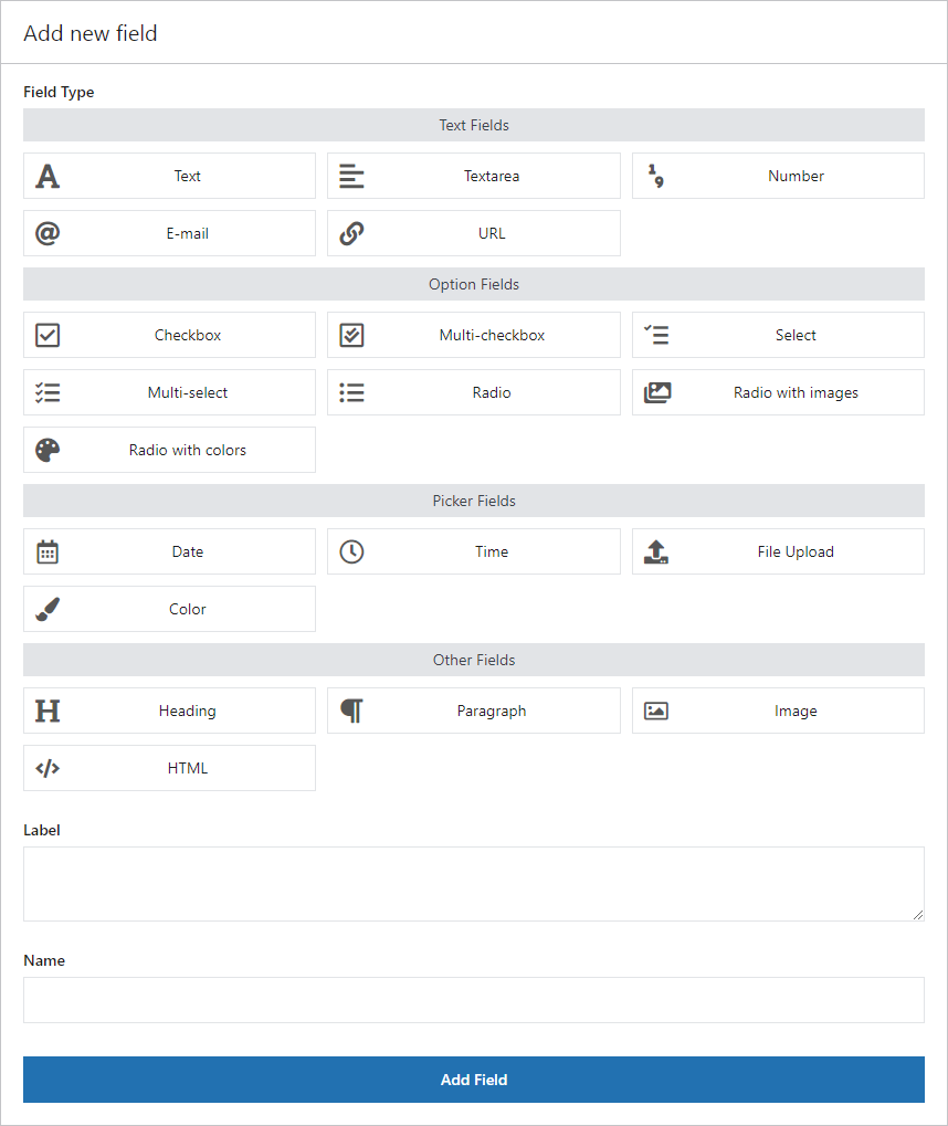 Champs de produits flexibles - Ajoutez un nouveau champ personnalisé