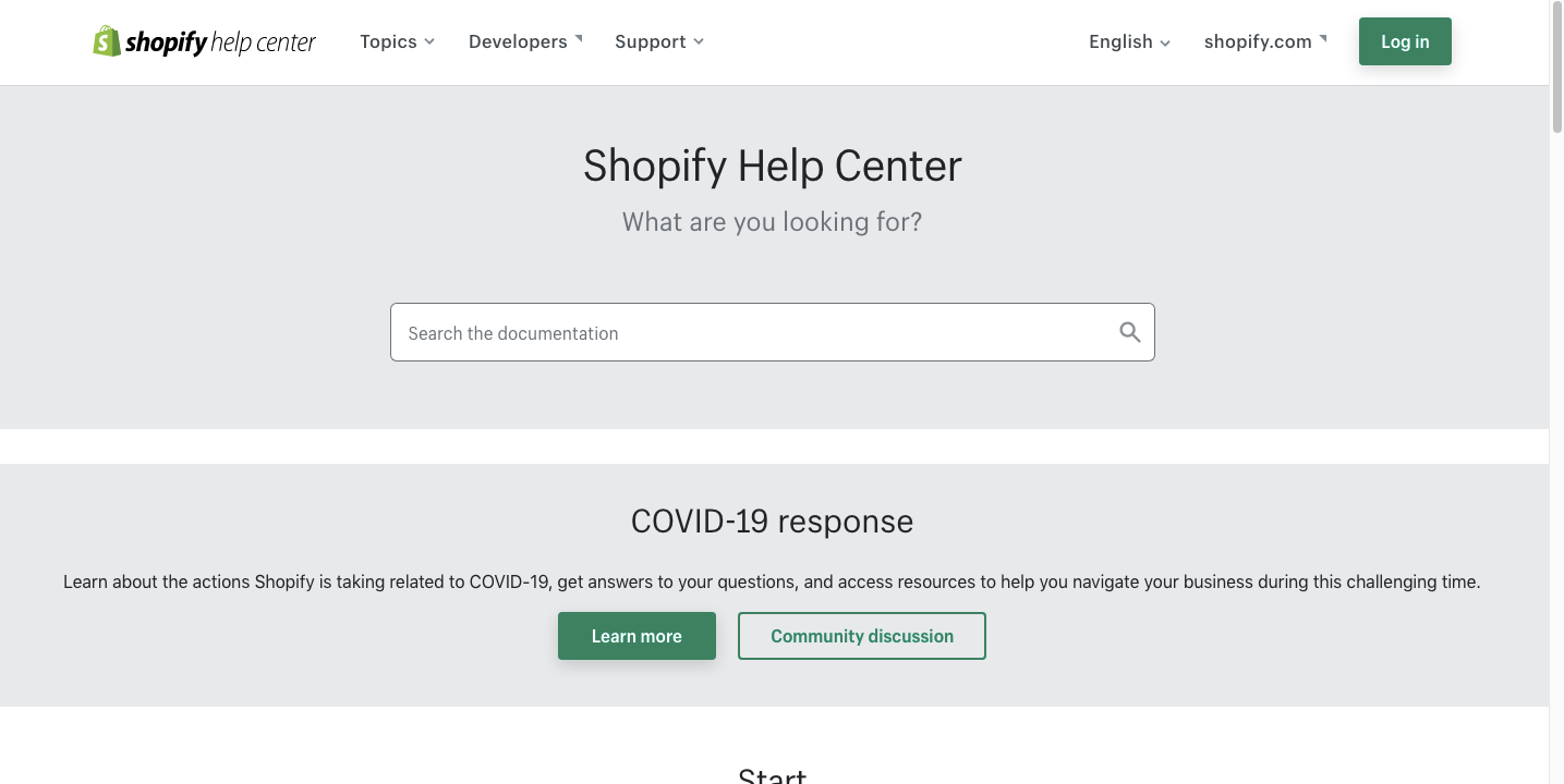 Centre d'aide Shopify