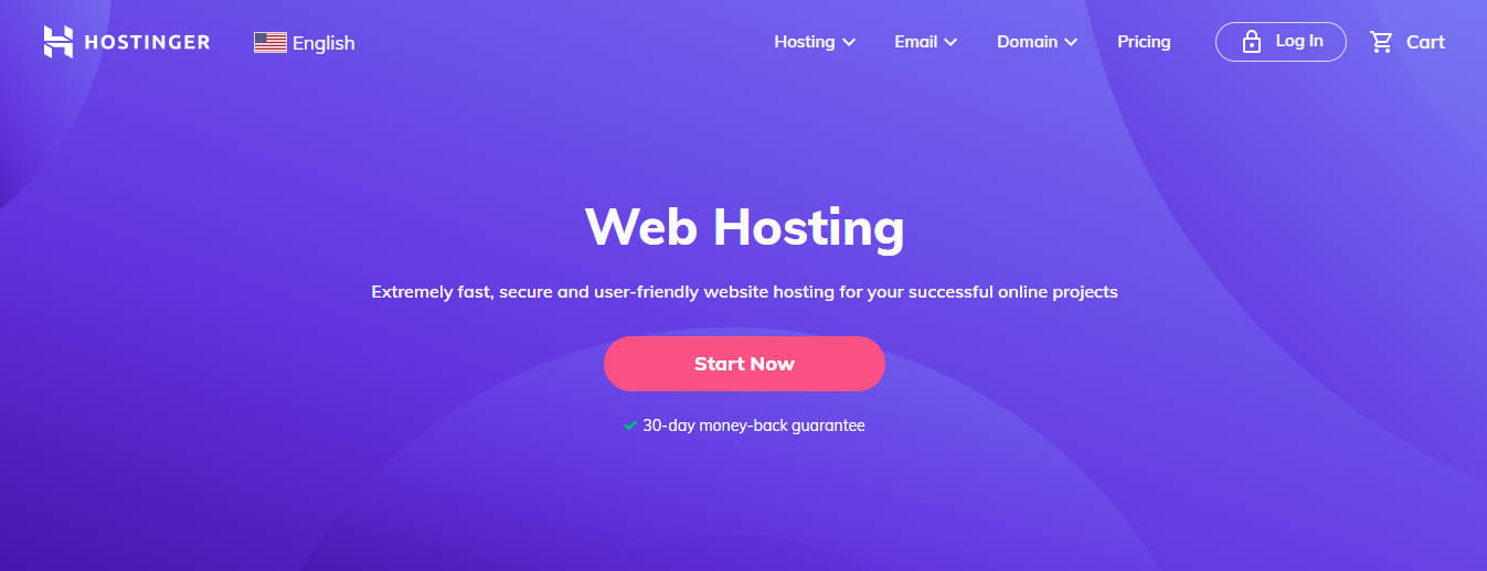 Hostinger página de alojamiento web compartido