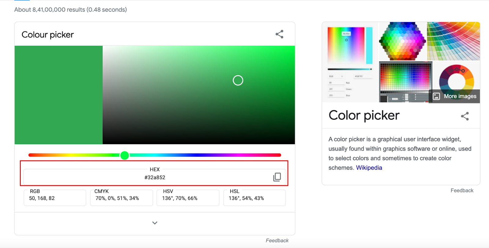 Alat pemilih warna Google