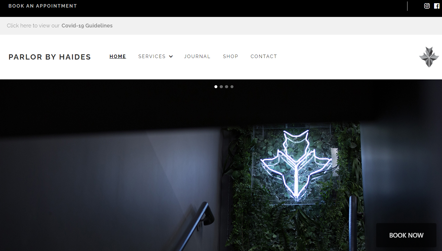 Sitio web de Parlour by Haides