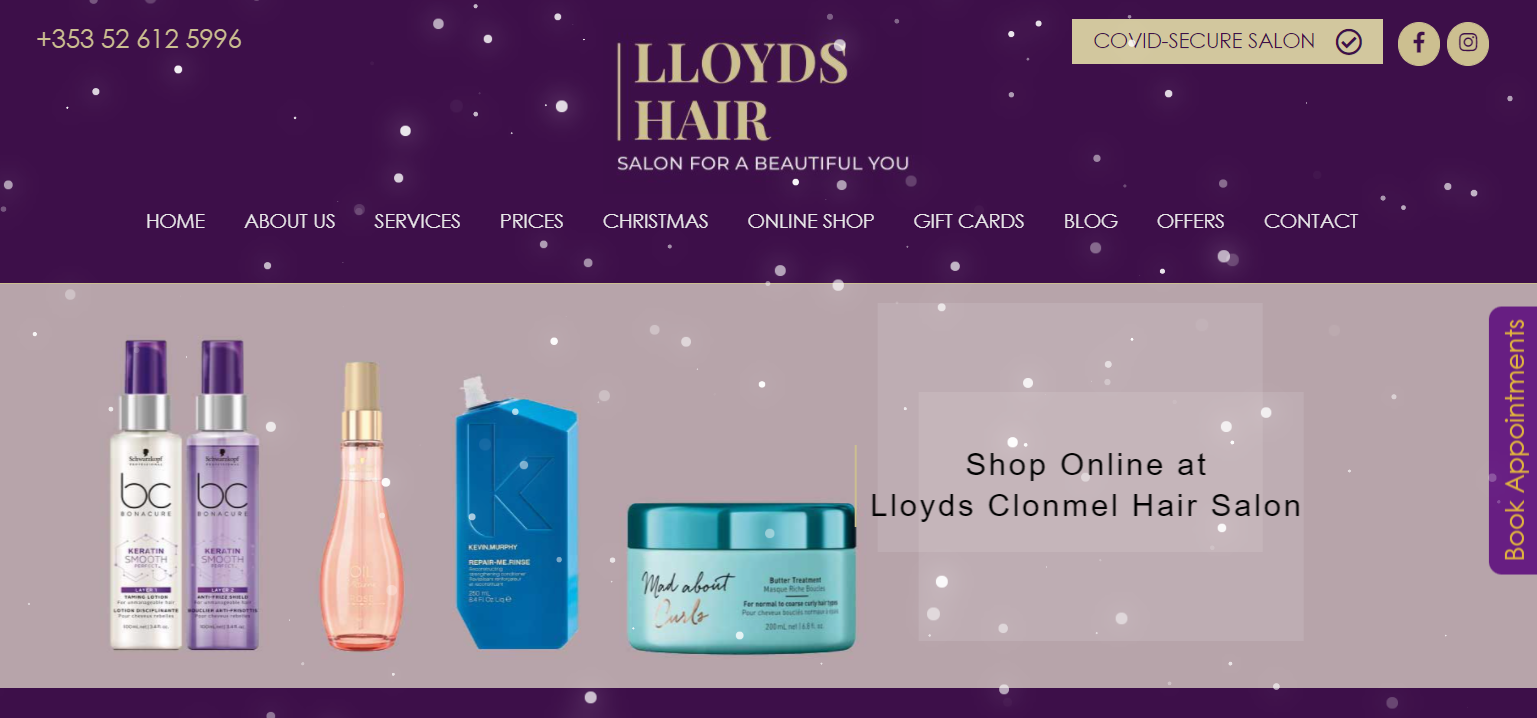 Sitio web de Lloyds Hair