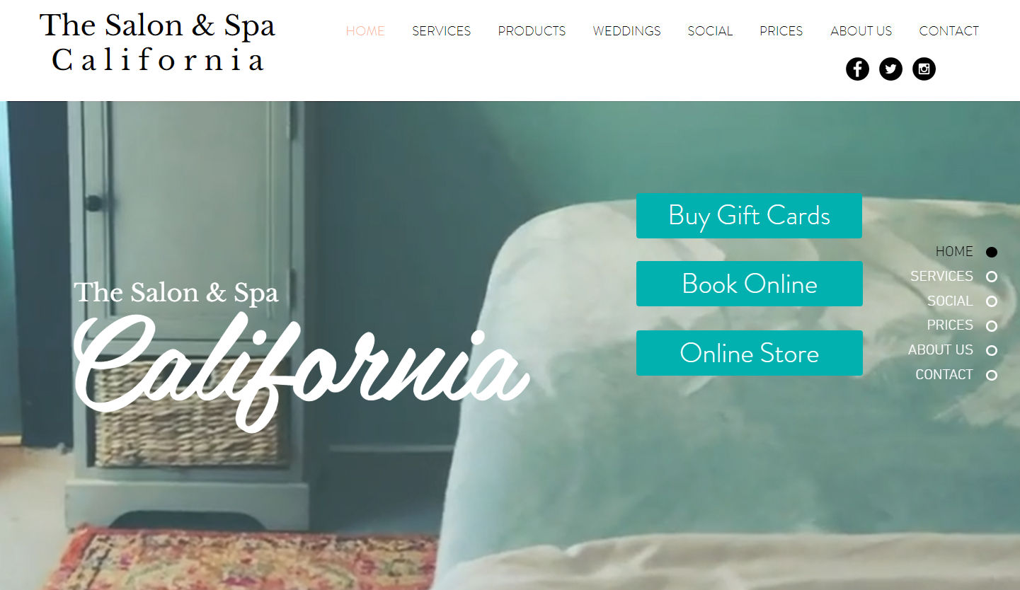 El sitio web de Salon California