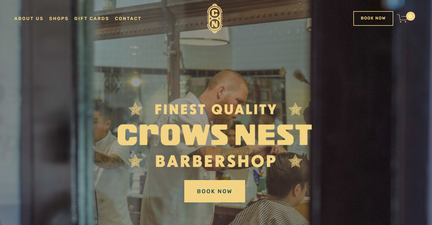 Sitio web de Crow's Nest Barbershop