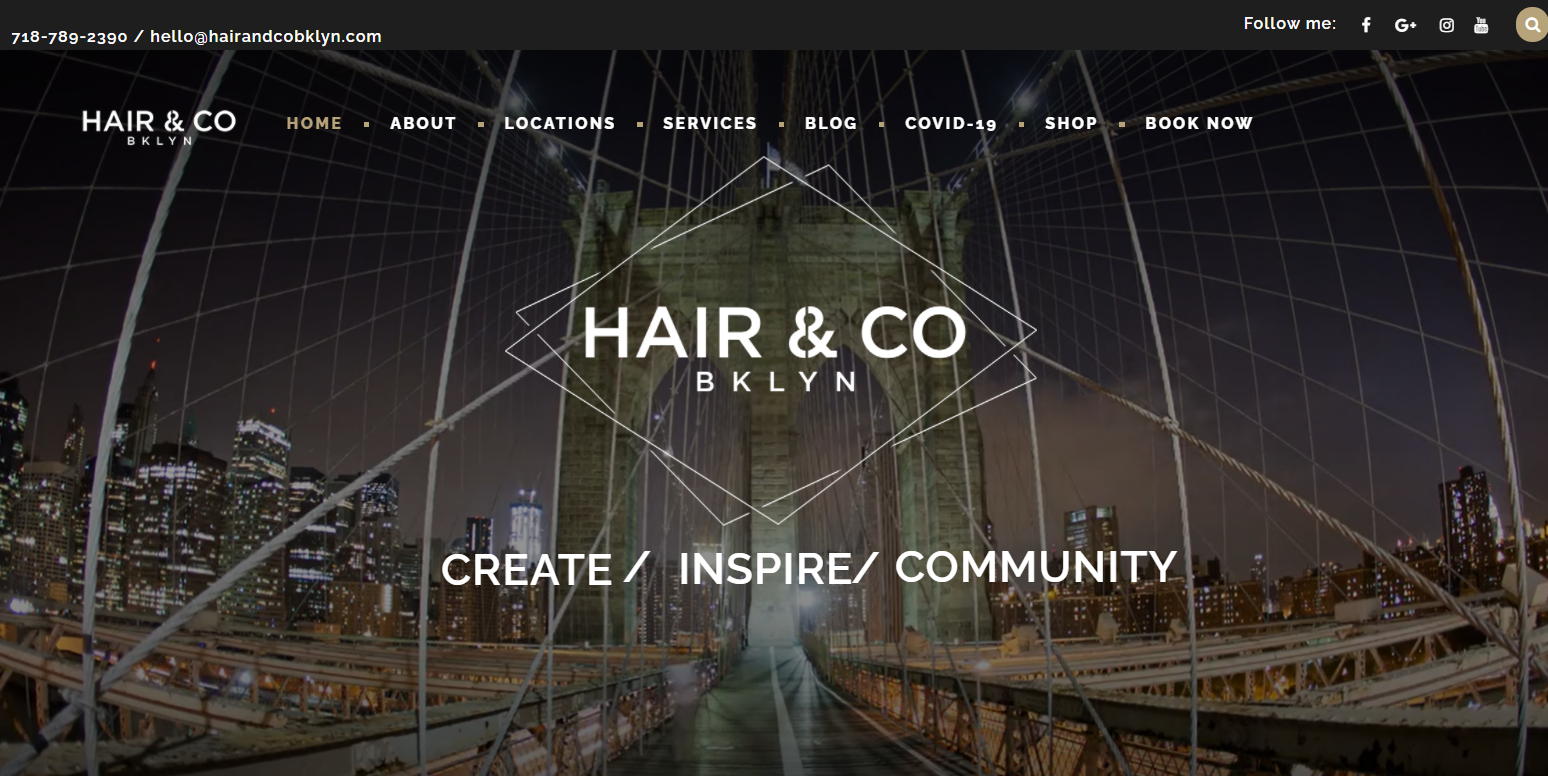 Sitio web de Hair & Co.