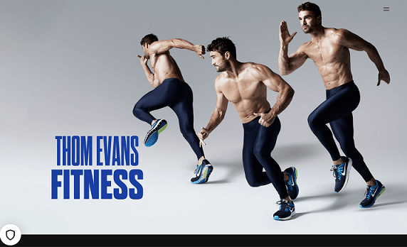 ThomEvansFitnessのWebサイト