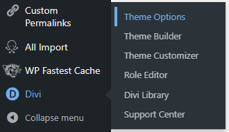ワードプレスのdiviテーマオプションショートカット