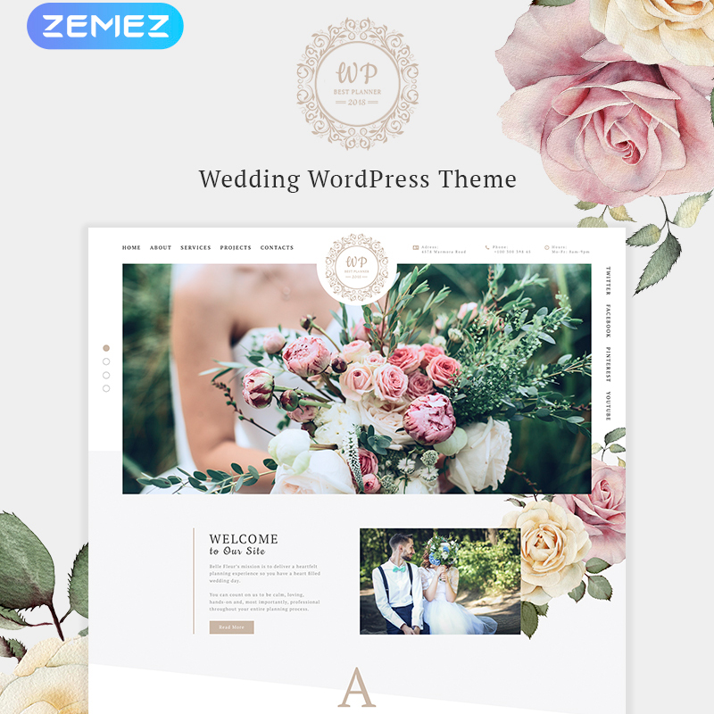 Belle Fleur - Wedding Landing Elementor WordPress Theme