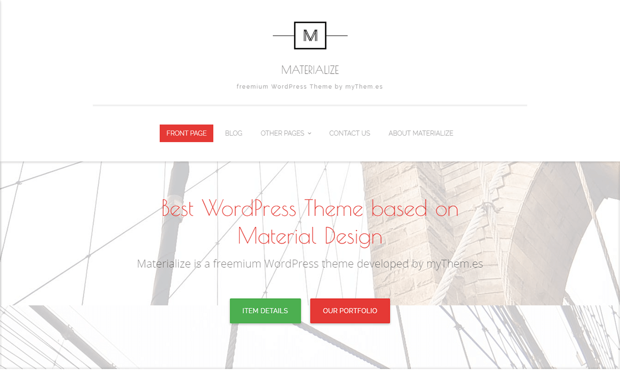 Materialize-WordPress Material Design Theme