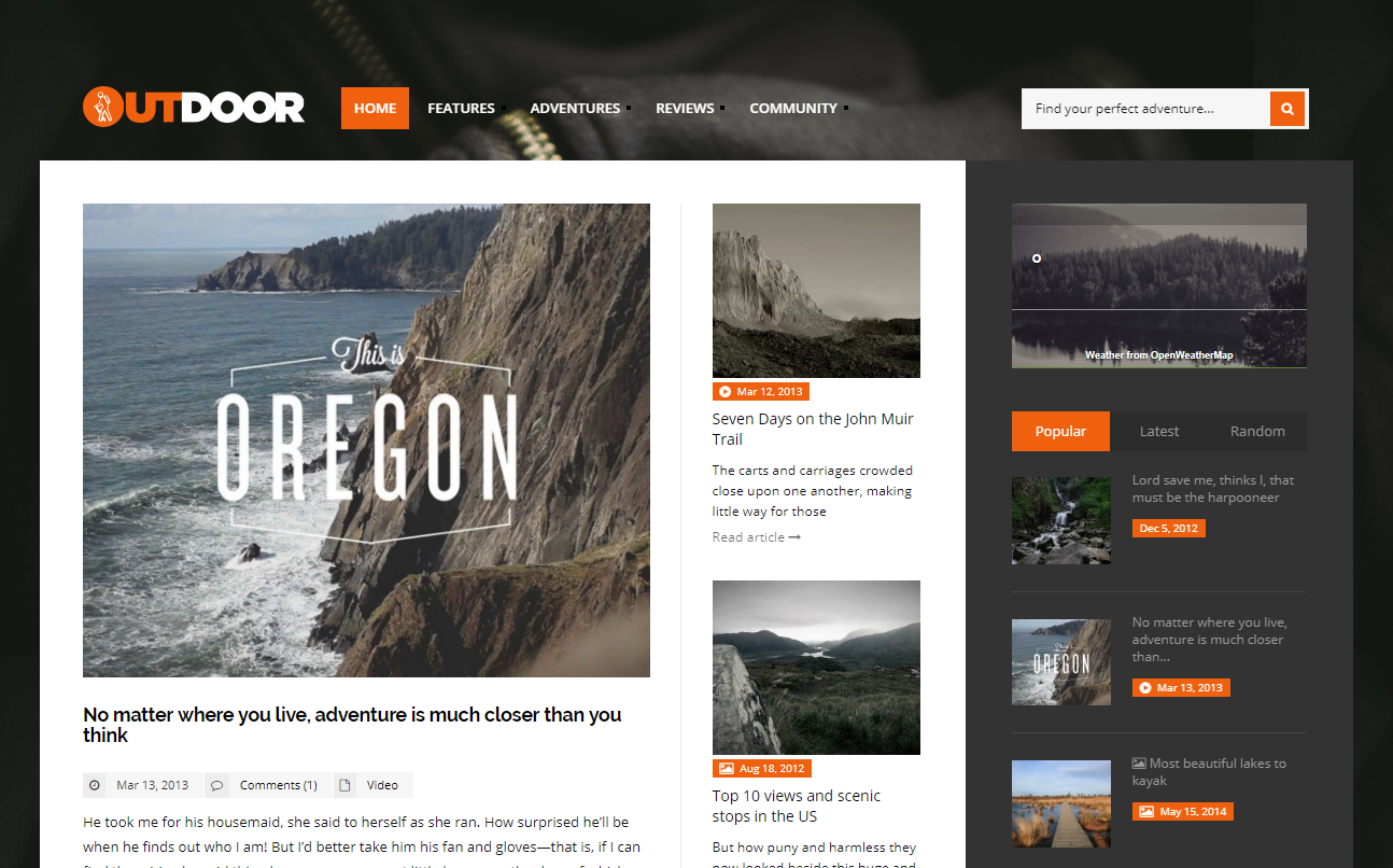 Best Premium Outdoor Activities WordPress Themes