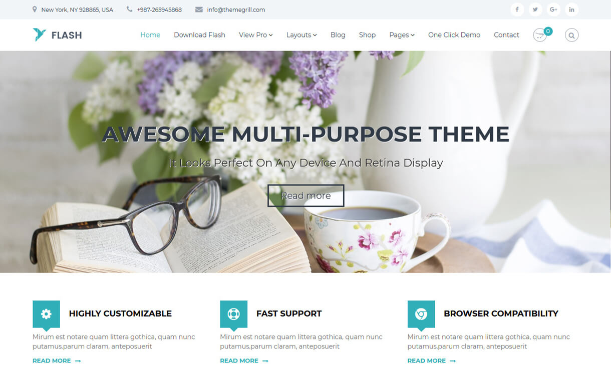 Flash-Free WordPress Landing Page Theme