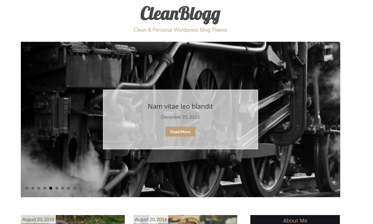 Cleanblogg - Best Free WordPress Personal/Professional Blog Themes