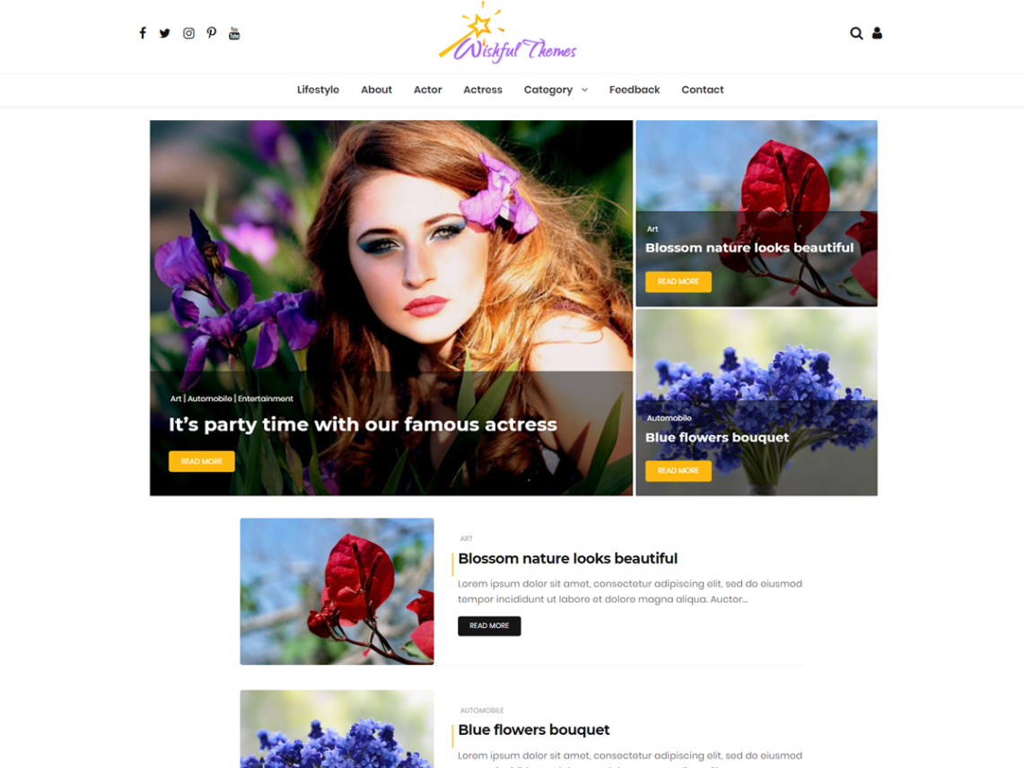 Wishful Blog - Free WordPress Blog Theme