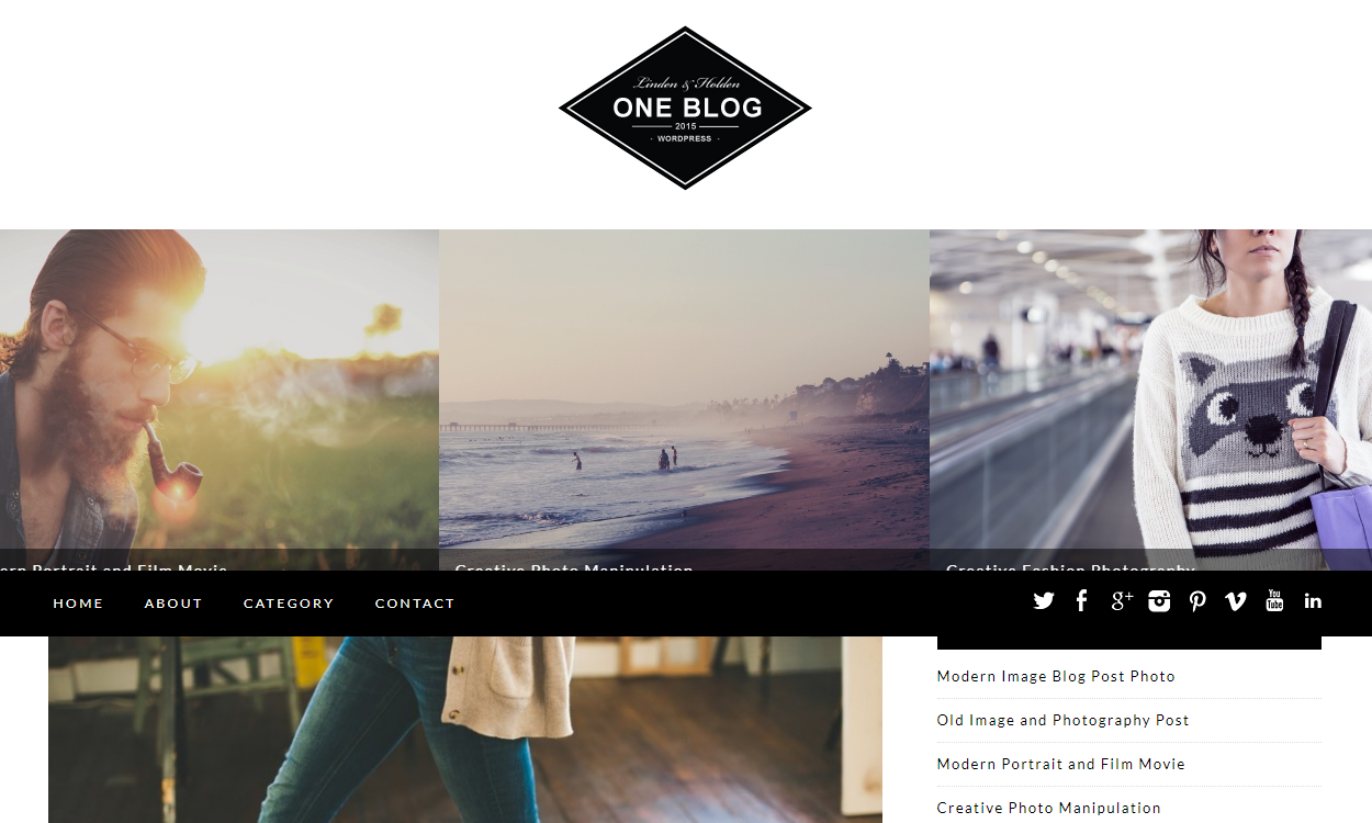 One Blog - Best Free WordPress Personal/Professional Blog Themes