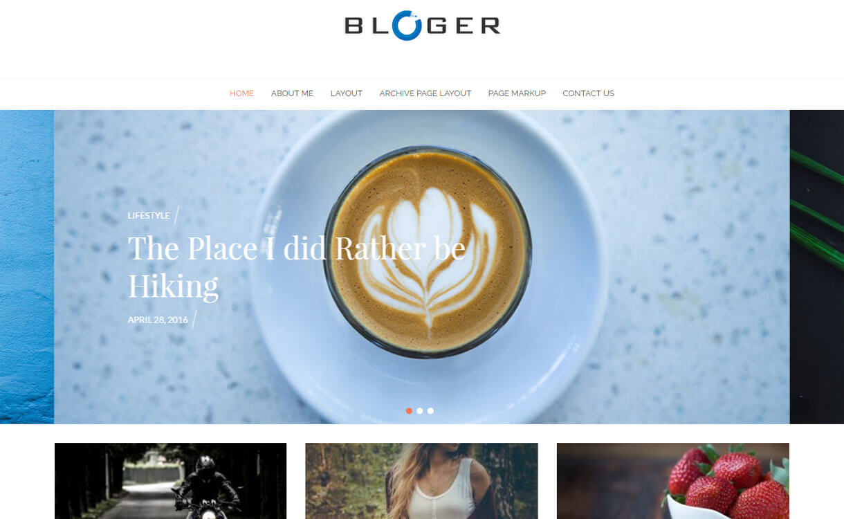 Bloger - Best Free WordPress Theme