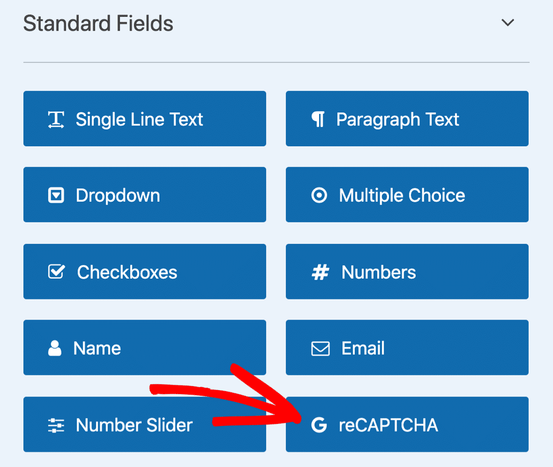 Form builder recaptcha field