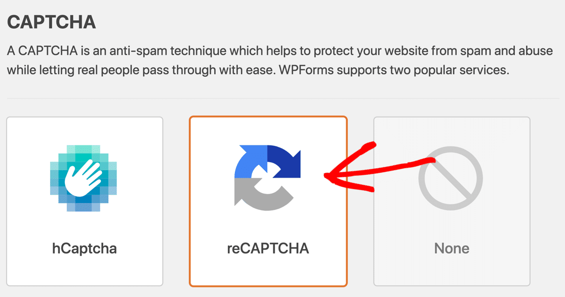 WPForms recaptcha