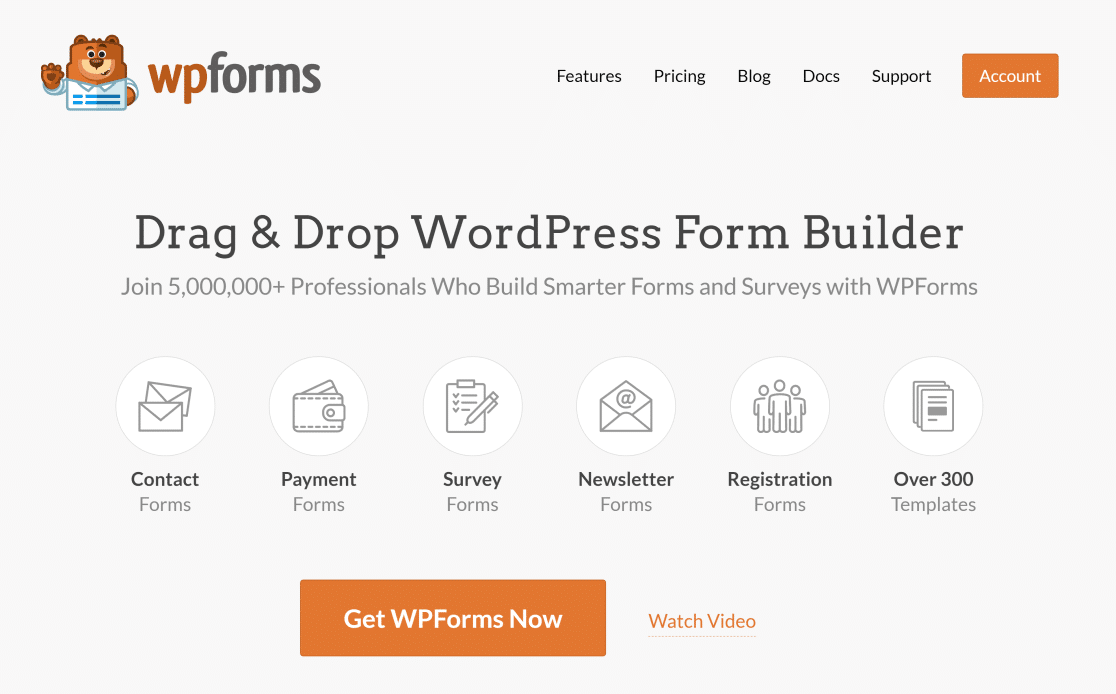 WPForms home